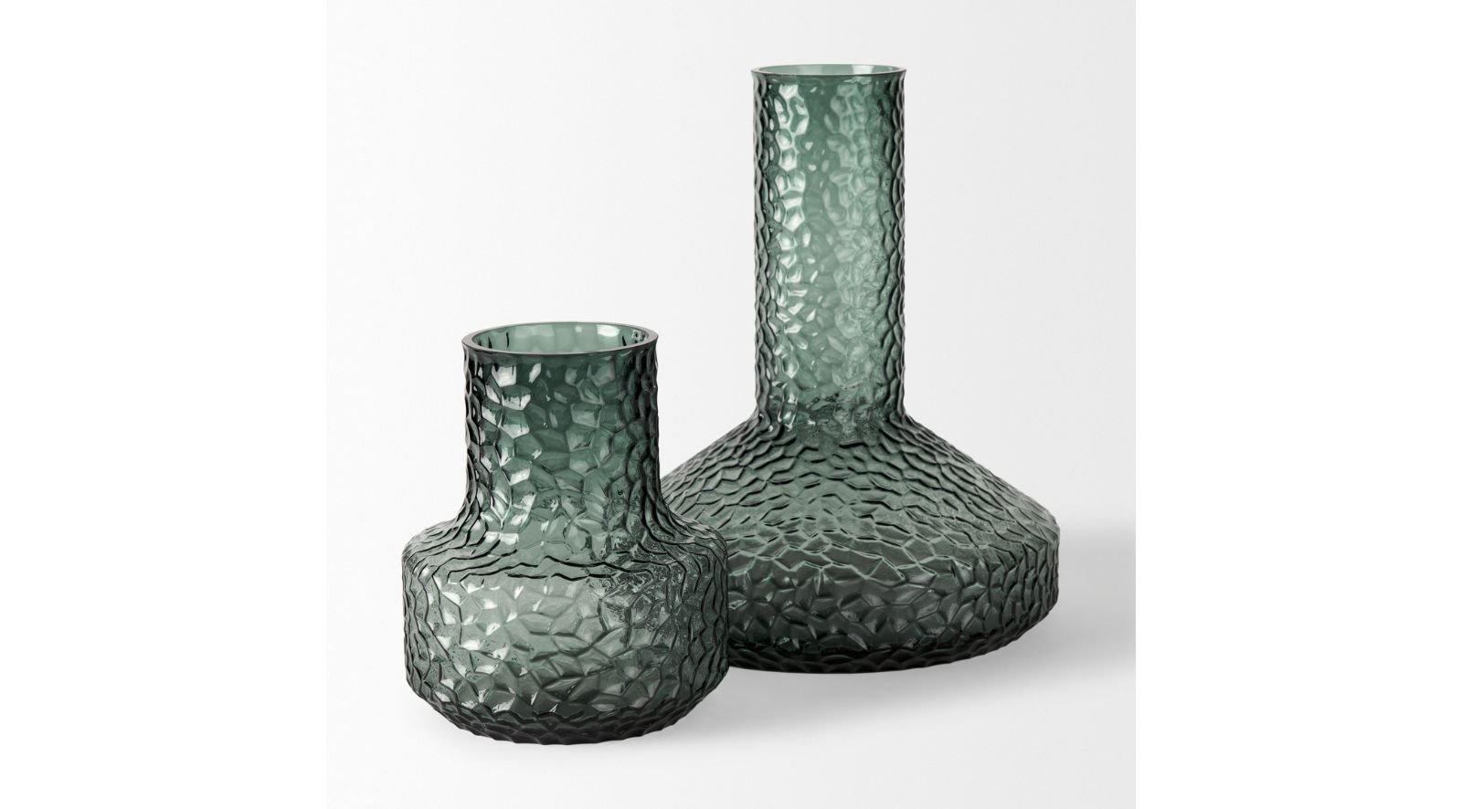 Jolene Green Glass Vase-Tall - Image 3