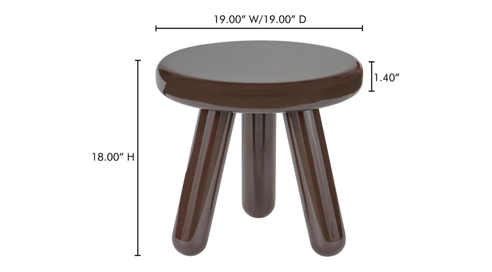 Joy Accent Table- Dark Brown - Image 5