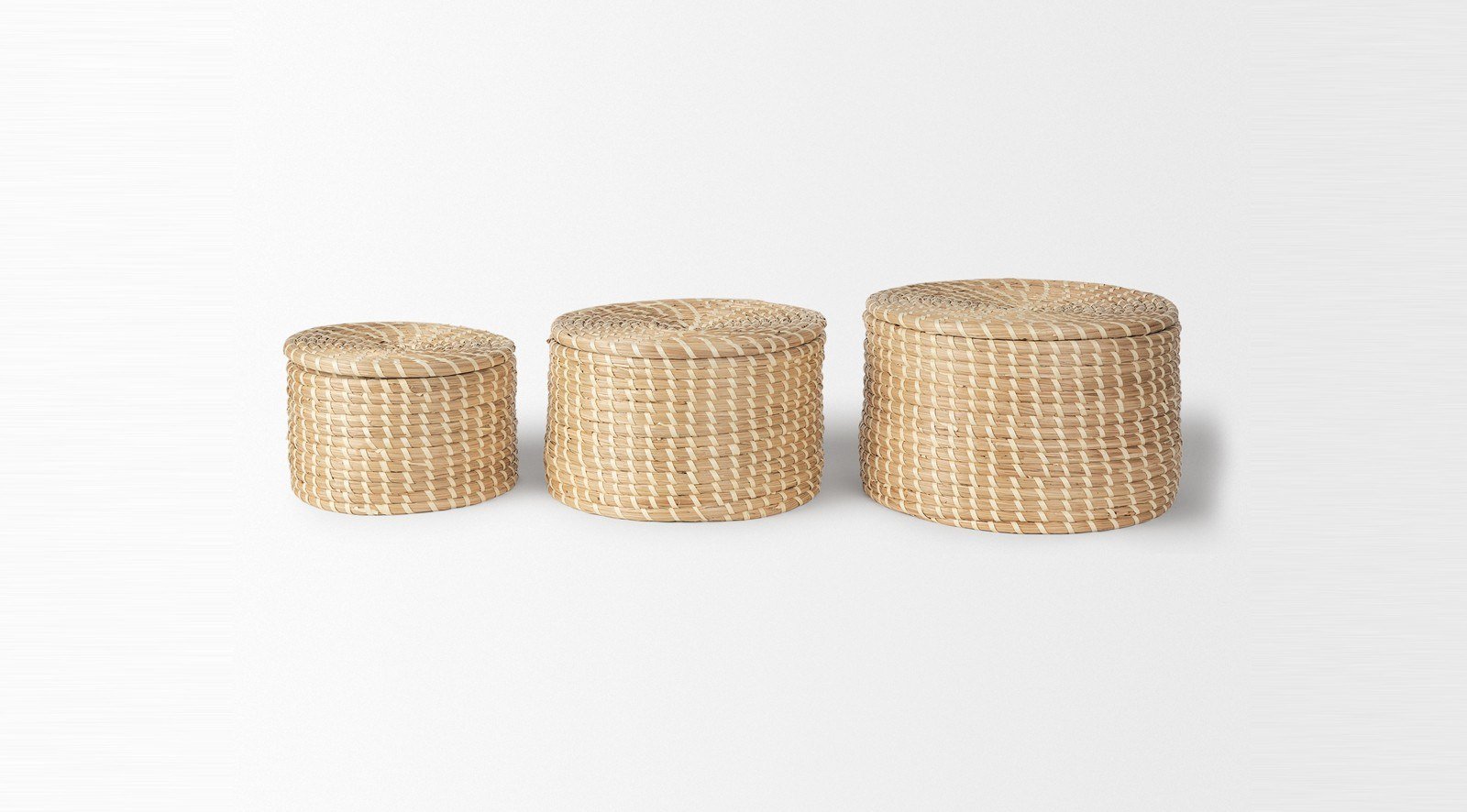 Kailini Seagrass & Plam Leaf Boxes S/4 - Image 3
