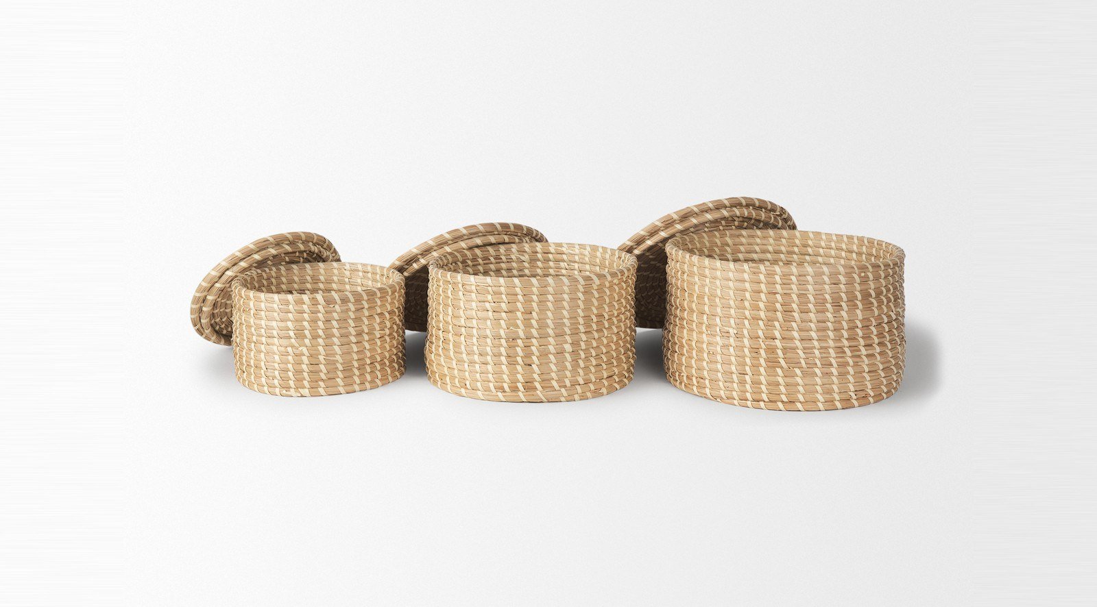 Kailini Seagrass & Plam Leaf Boxes S/4 - Image 4