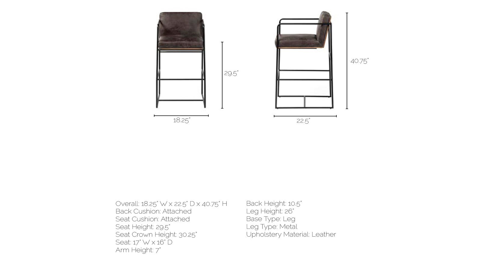 Stamford Bar Stool - Image 11
