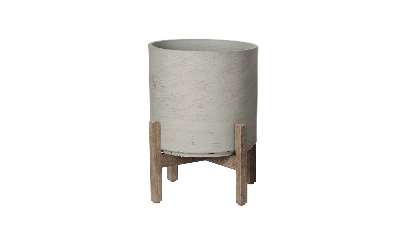 Patio Round Large Standing Pot - Cement Grey