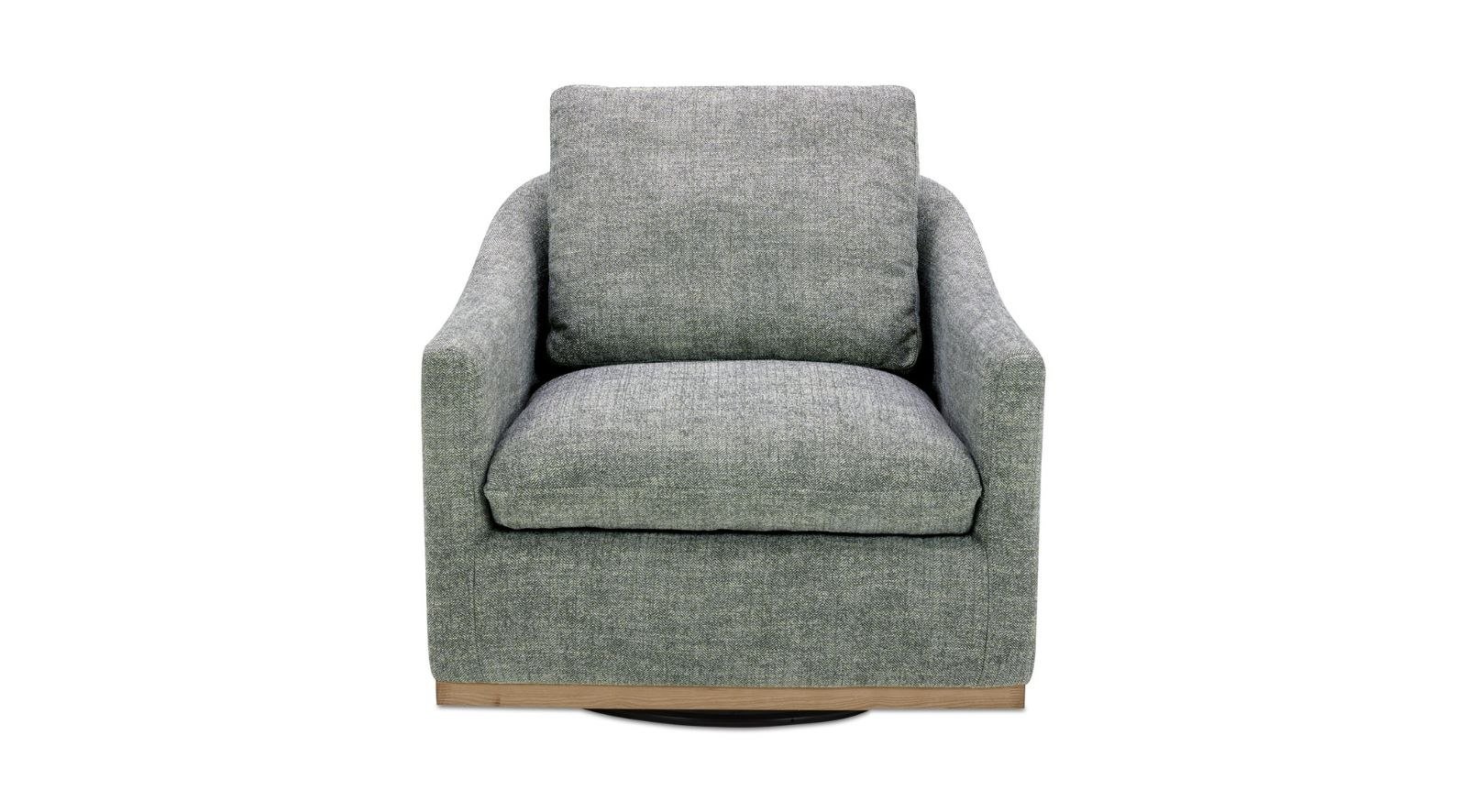 Linden Swivel Chair- Slated Moss - Image 4