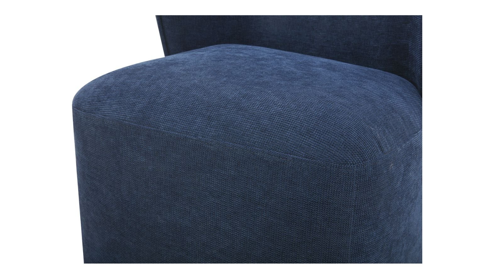Larson Rolling Dining Chair-Navy Blue - Image 6