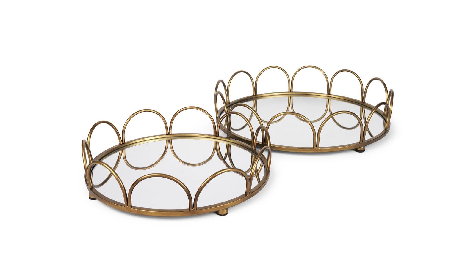 Lenore Mirror Trays Gold
