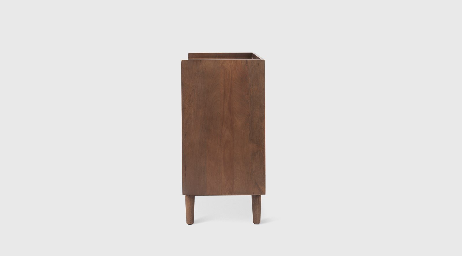 Lillie Medium Brown Wood 2 Door Tray Top Accent Cabinet - Image 5