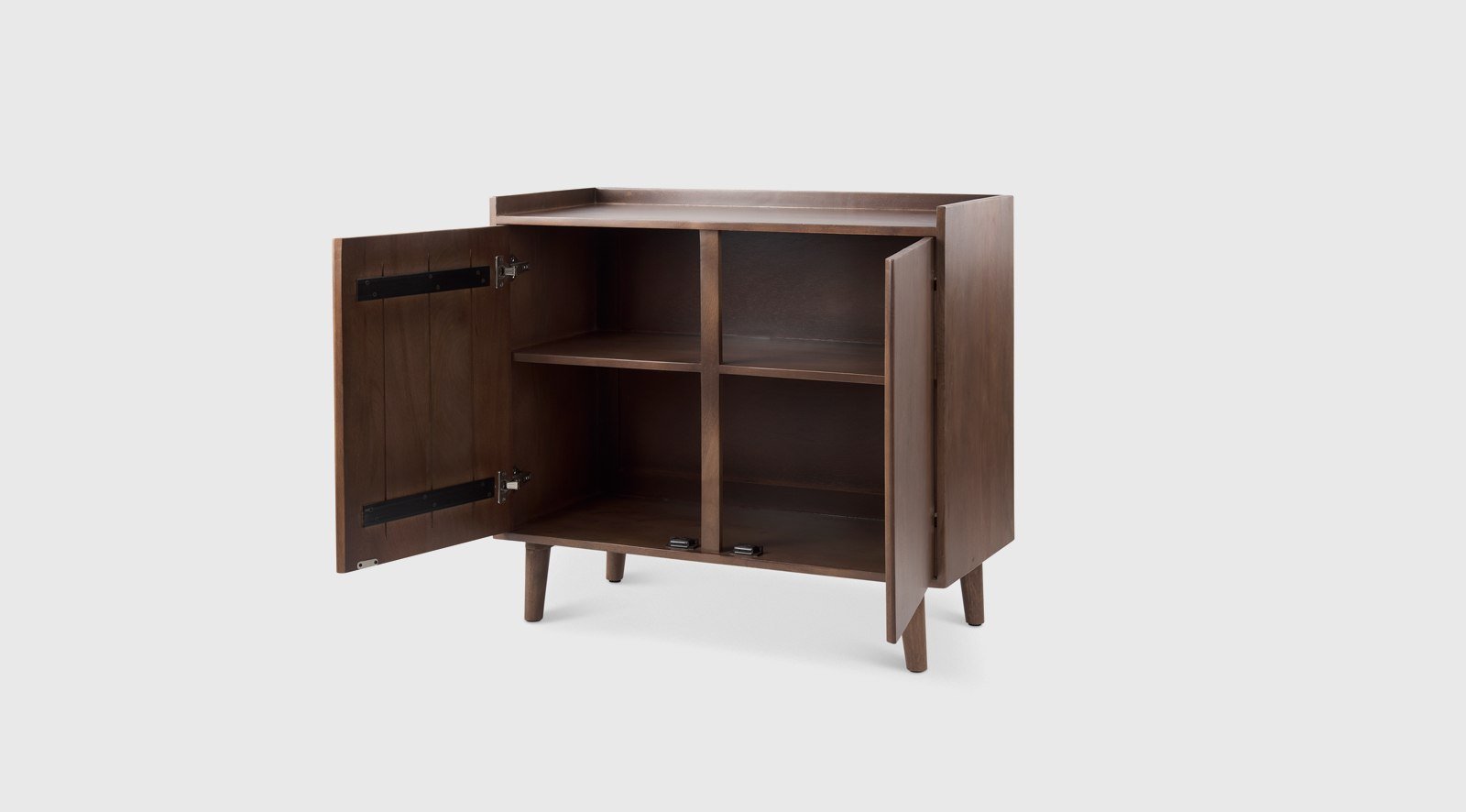 Lillie Medium Brown Wood 2 Door Tray Top Accent Cabinet - Image 6
