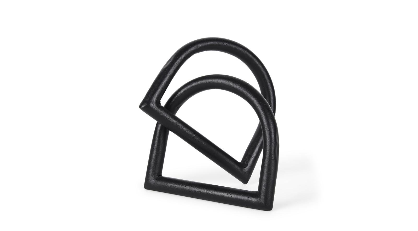Locke Black Metal Object Large