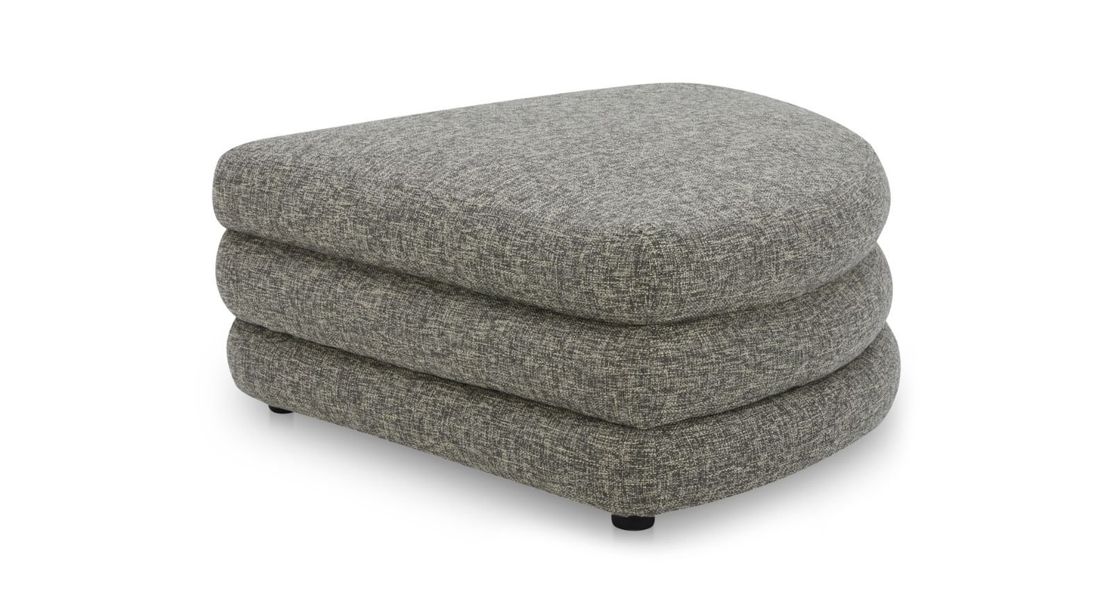 Lowtide Curved Ottoman- Stone