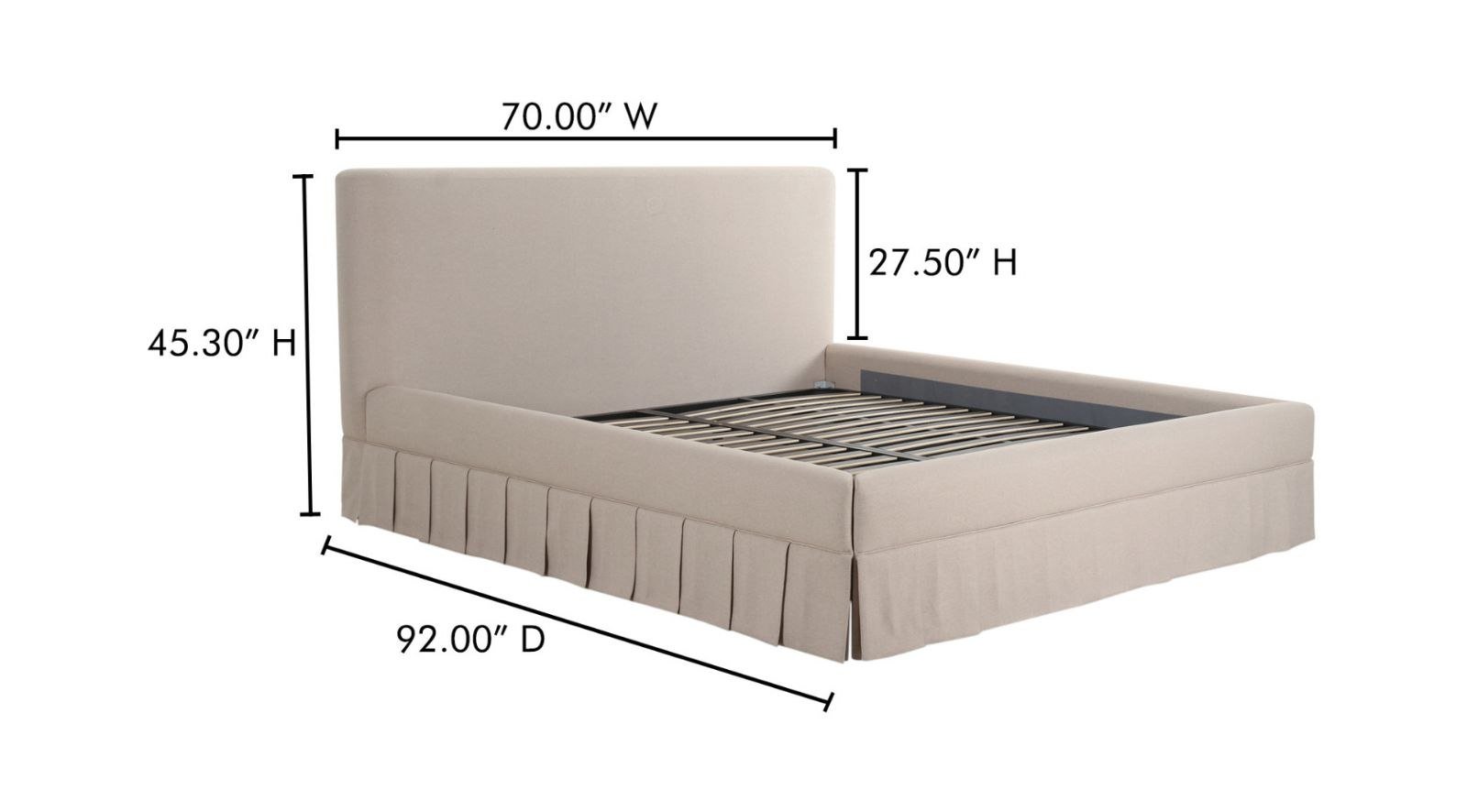 MAREN QUEEN BED- BEIGE - Image 7