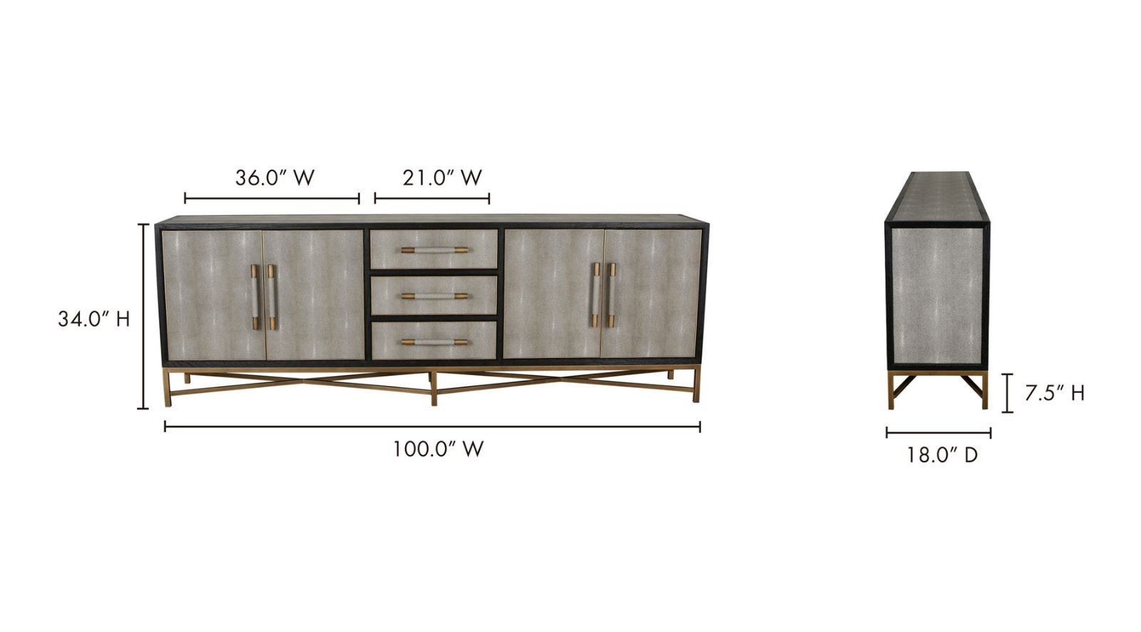 Mako Sideboard Large-Grey - Image 3