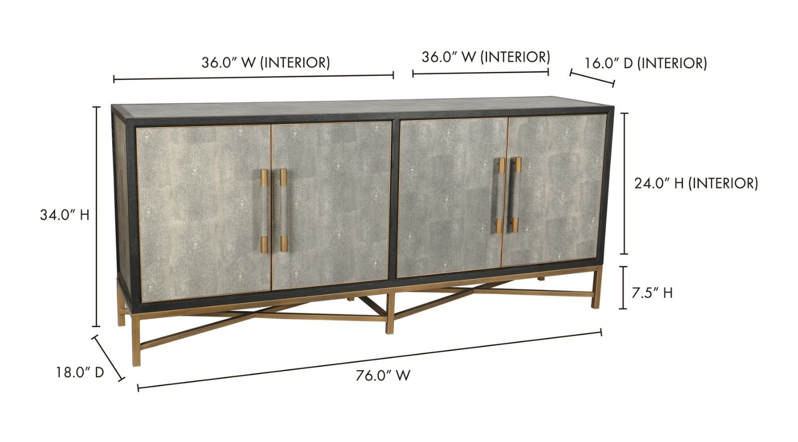 Mako Sideboard Small-Grey - Image 14