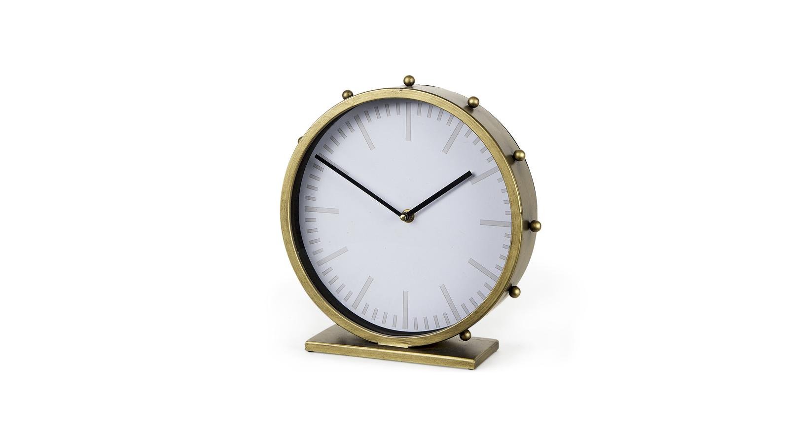 Marian Round Table Clock Gold