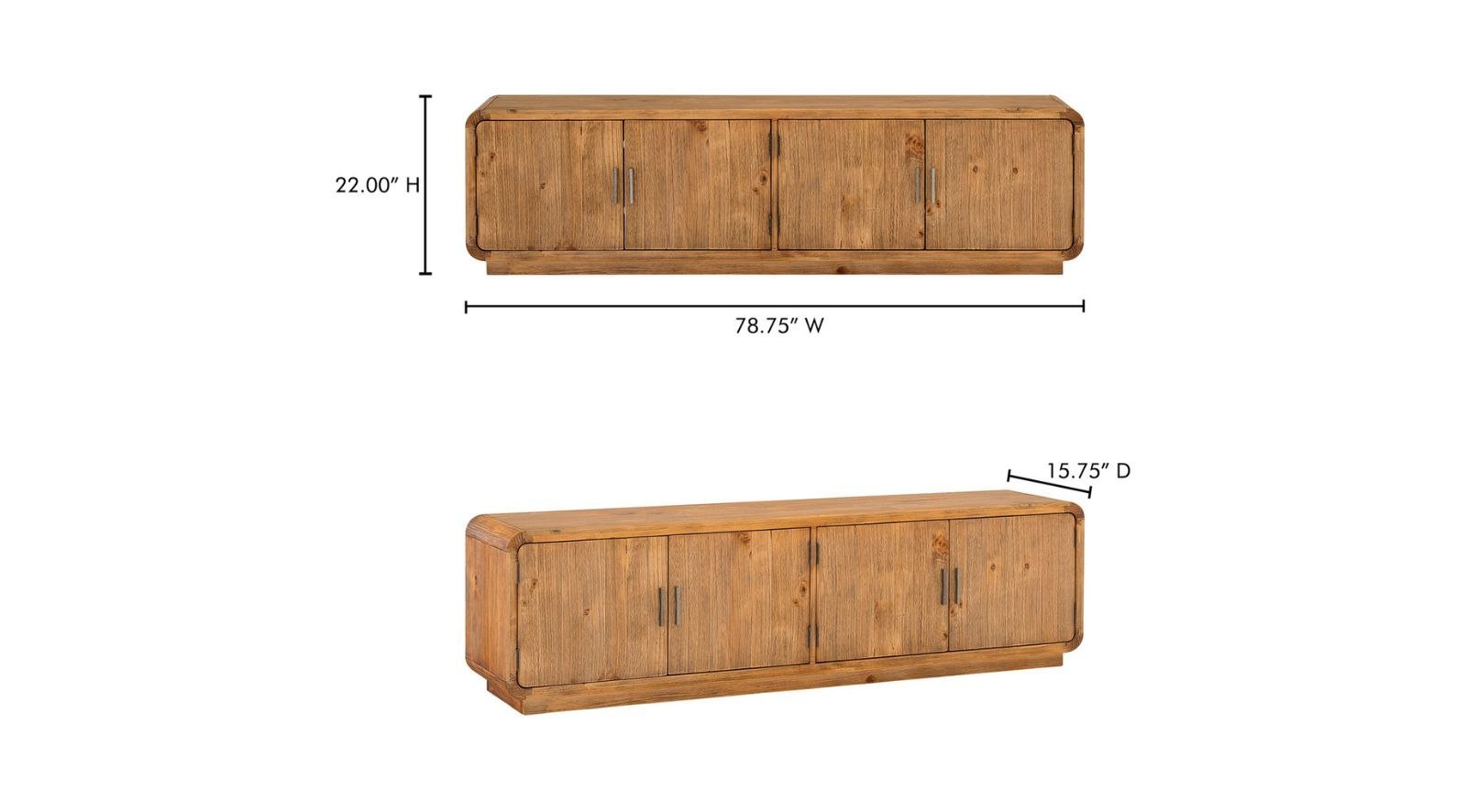 Monterey Media Cabinet- Rustic Blonde - Image 5