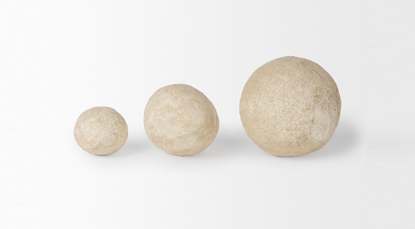 Sunita Paper Mache Orbs Beige - Image 3
