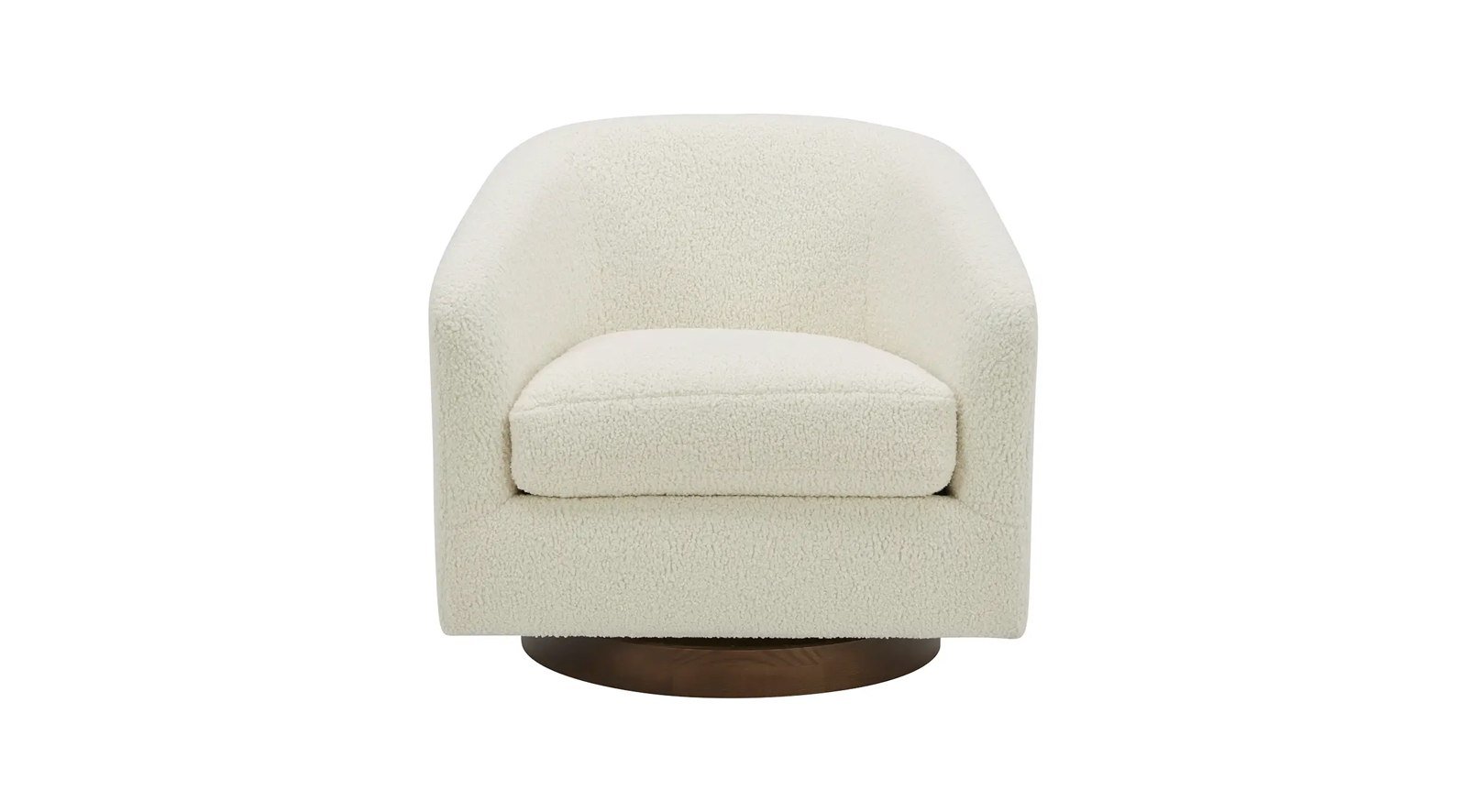 Oscy Swivel Chair- Shearling White