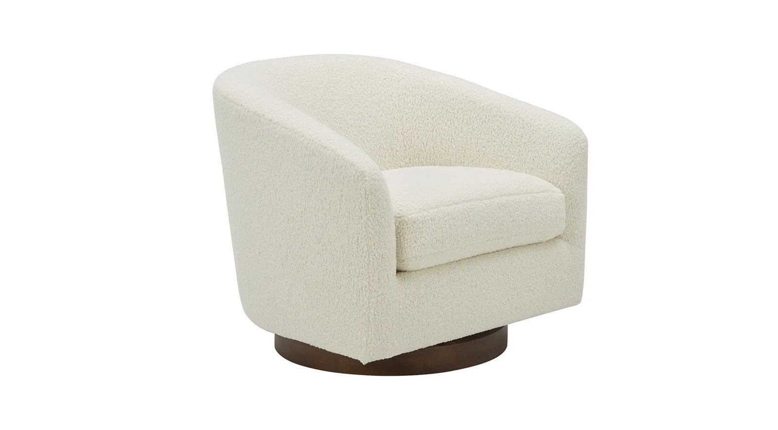 Oscy Swivel Chair- Shearling White - Image 4