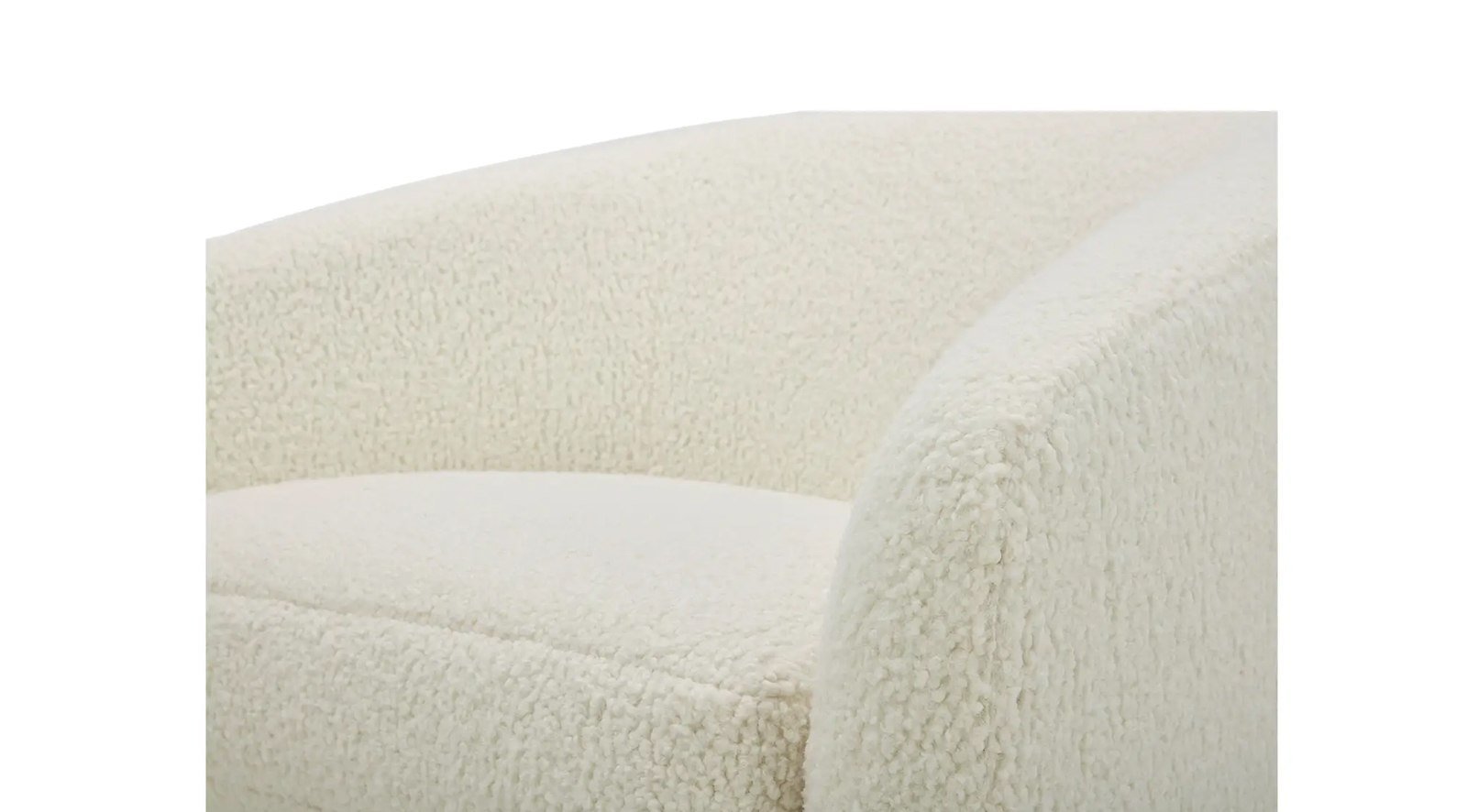 Oscy Swivel Chair- Shearling White - Image 8