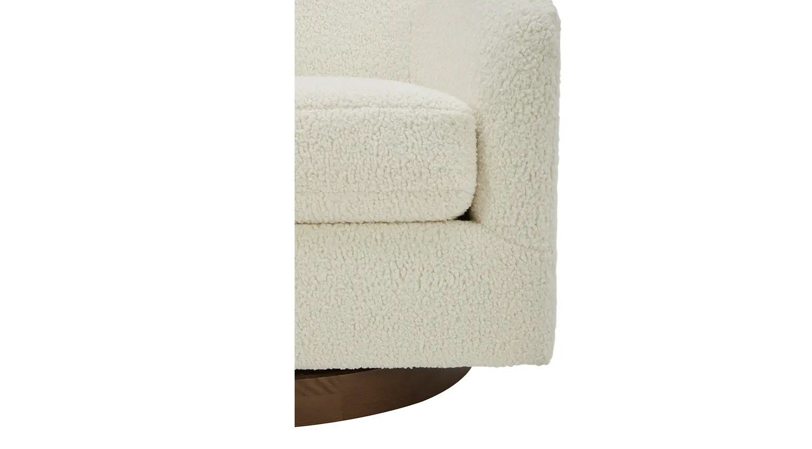 Oscy Swivel Chair- Shearling White - Image 9