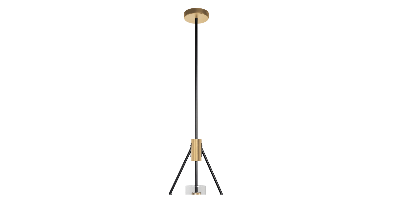 Eliana Pendant, Black And Brass - Image 3