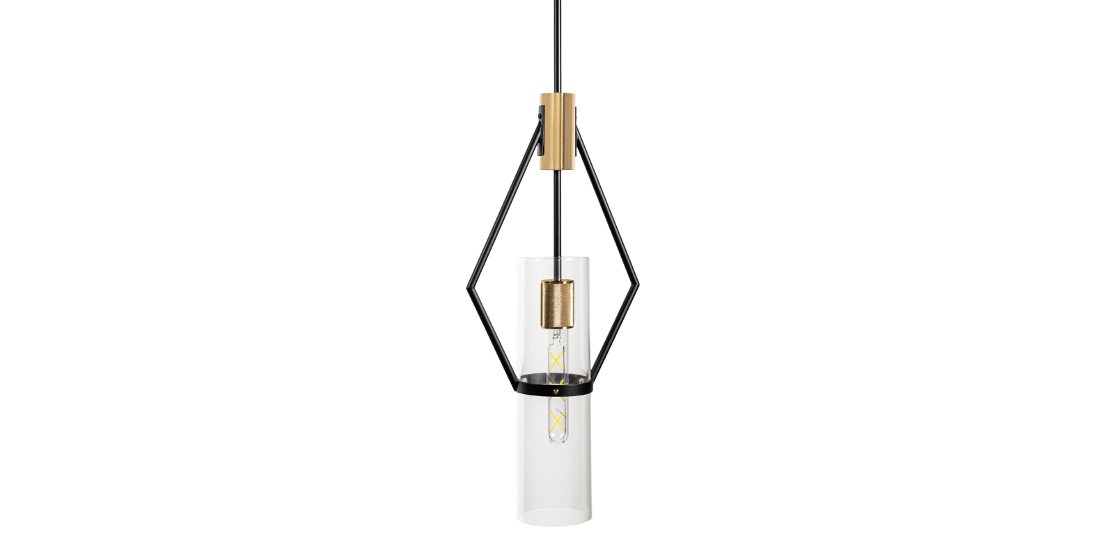 Eliana Pendant, Black And Brass - Image 7