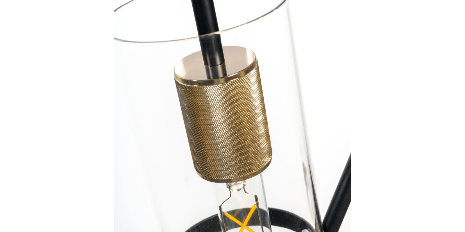 Eliana Pendant, Black And Brass - Image 4