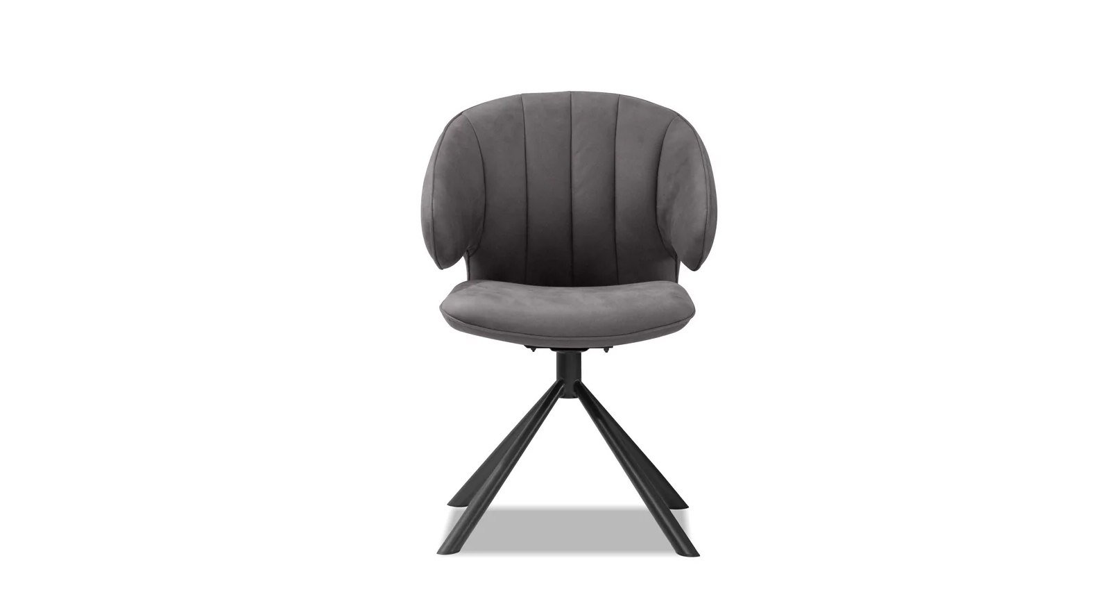 Hugo Swivel Dining Chair- Pewter - Image 4