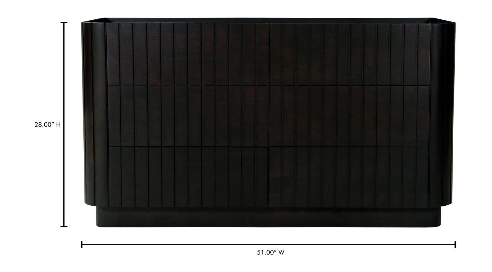 POVERA 6 DRAWER DRESSER-BLACK - Image 11