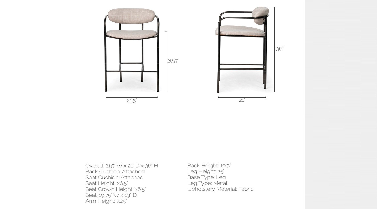 Parker Counter Stool - Image 2