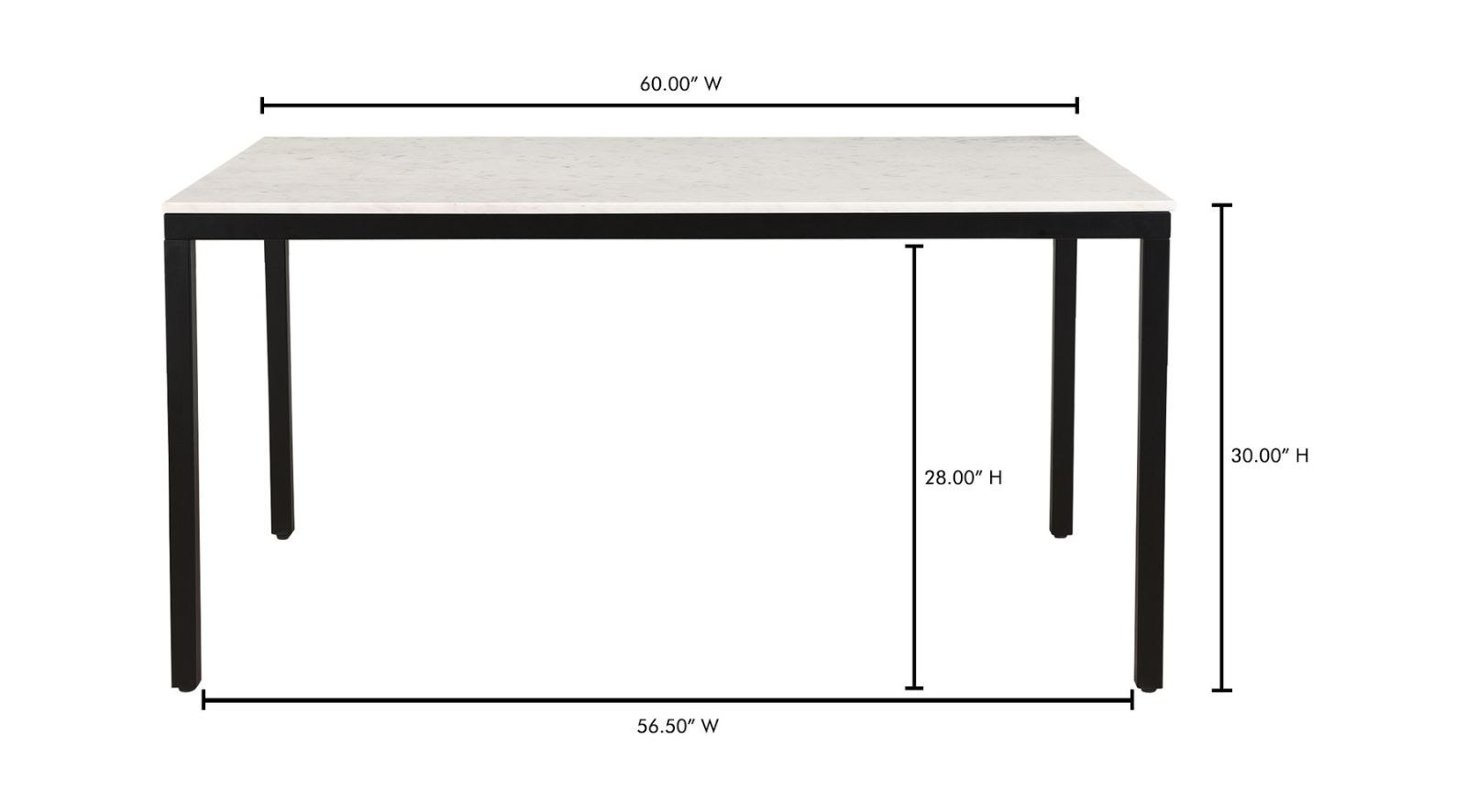 Parson Marble Dining Table Small - Image 3
