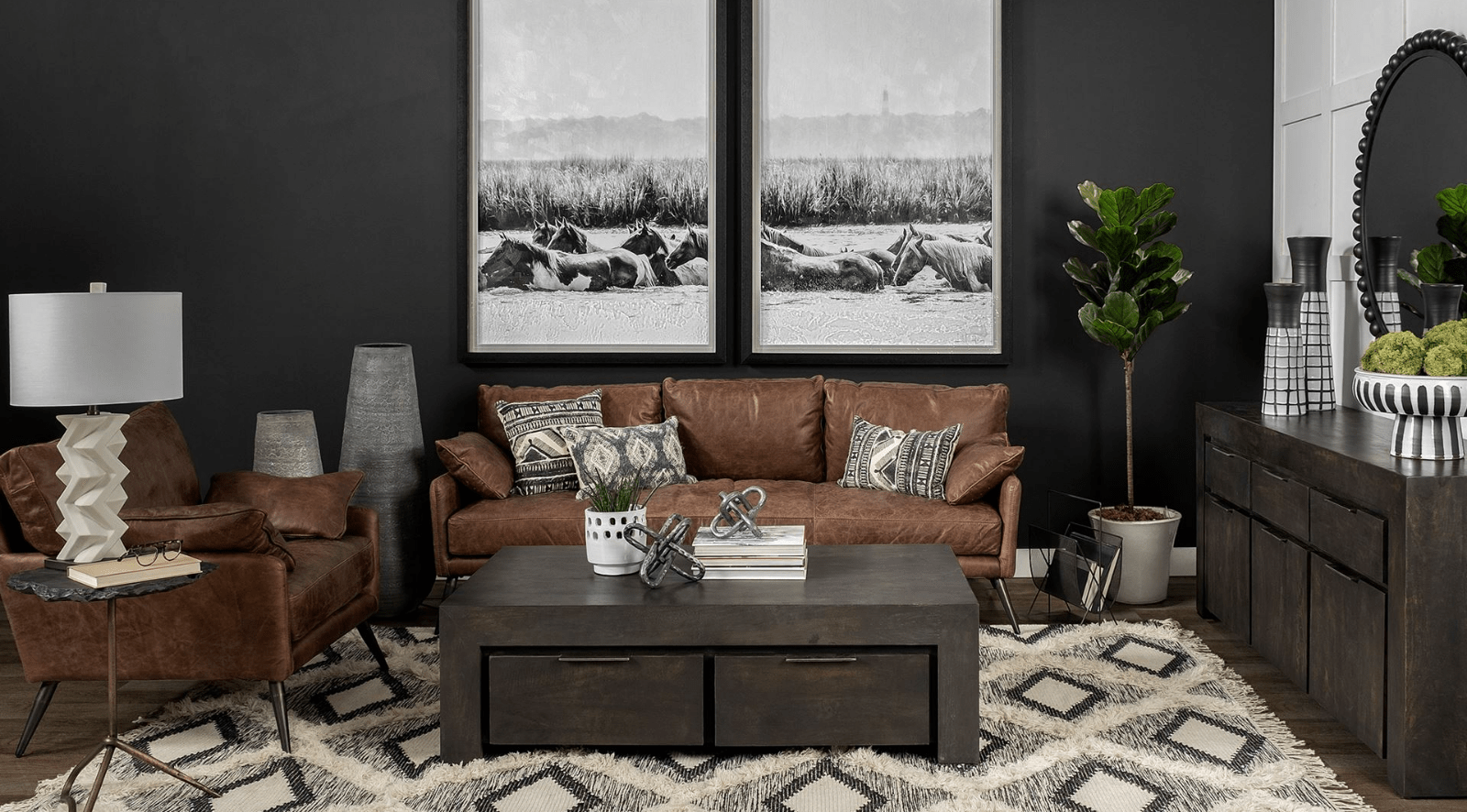 Pinera II - BLACK Accent Table - Image 5
