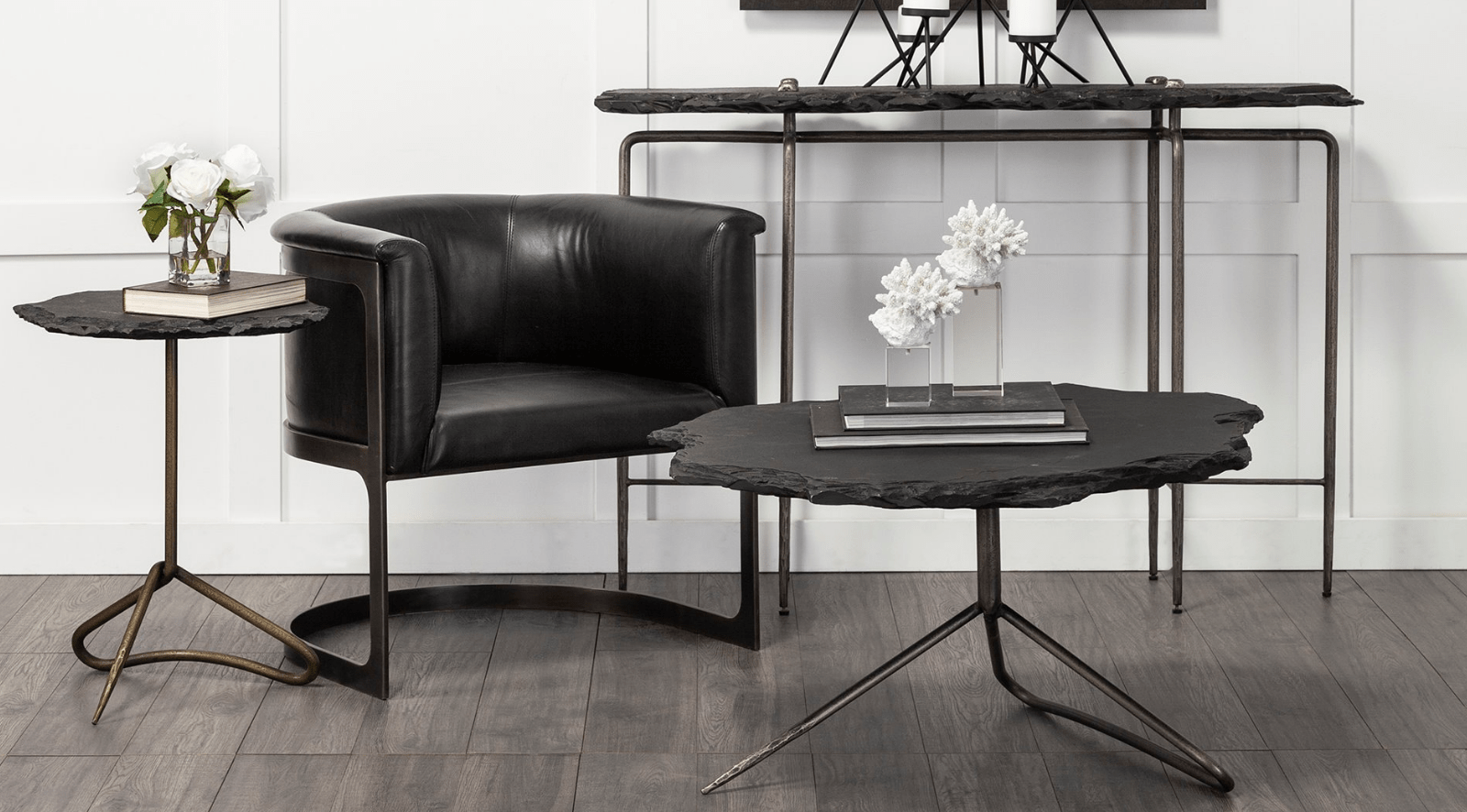 Pinera II - BLACK Accent Table - Image 4
