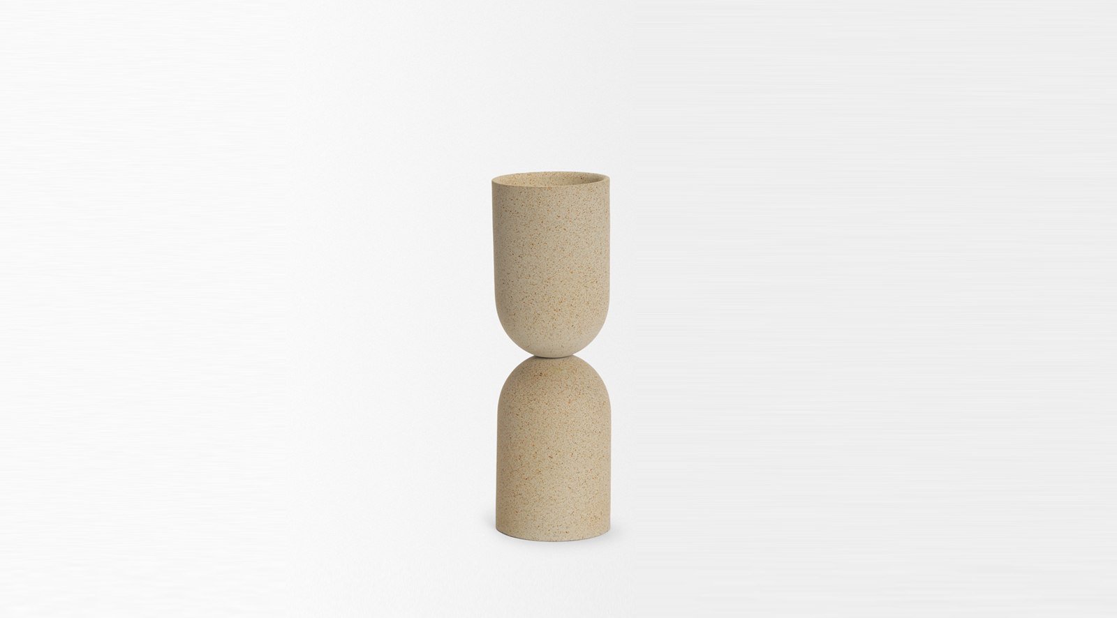 Qamra Beige Candle Holder Medium