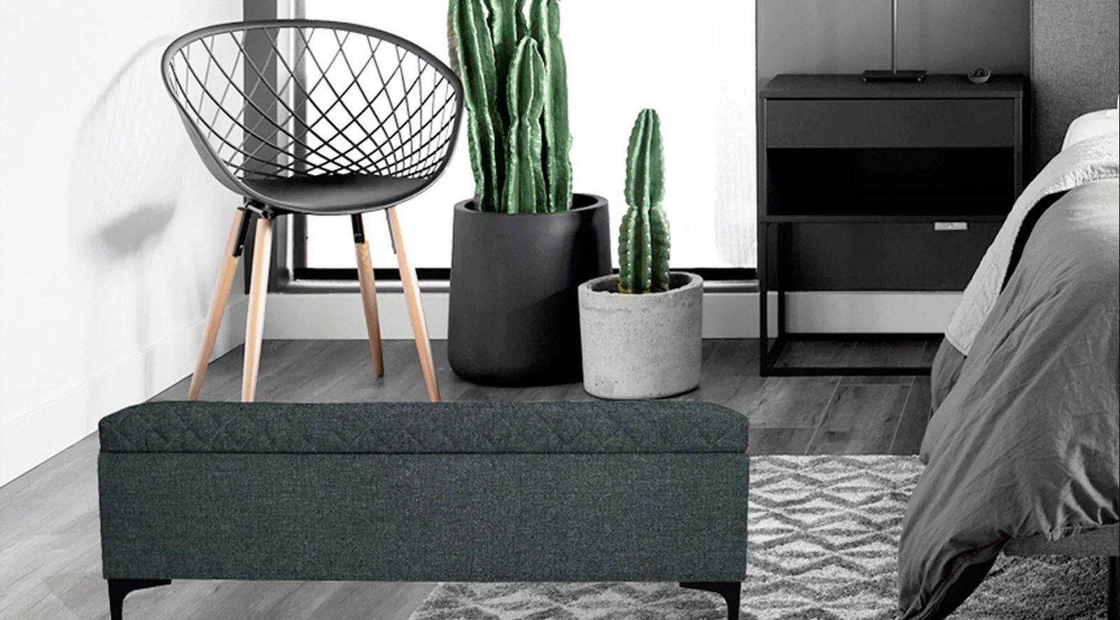 Rizzle Storage Bench Charcoal - Image 5