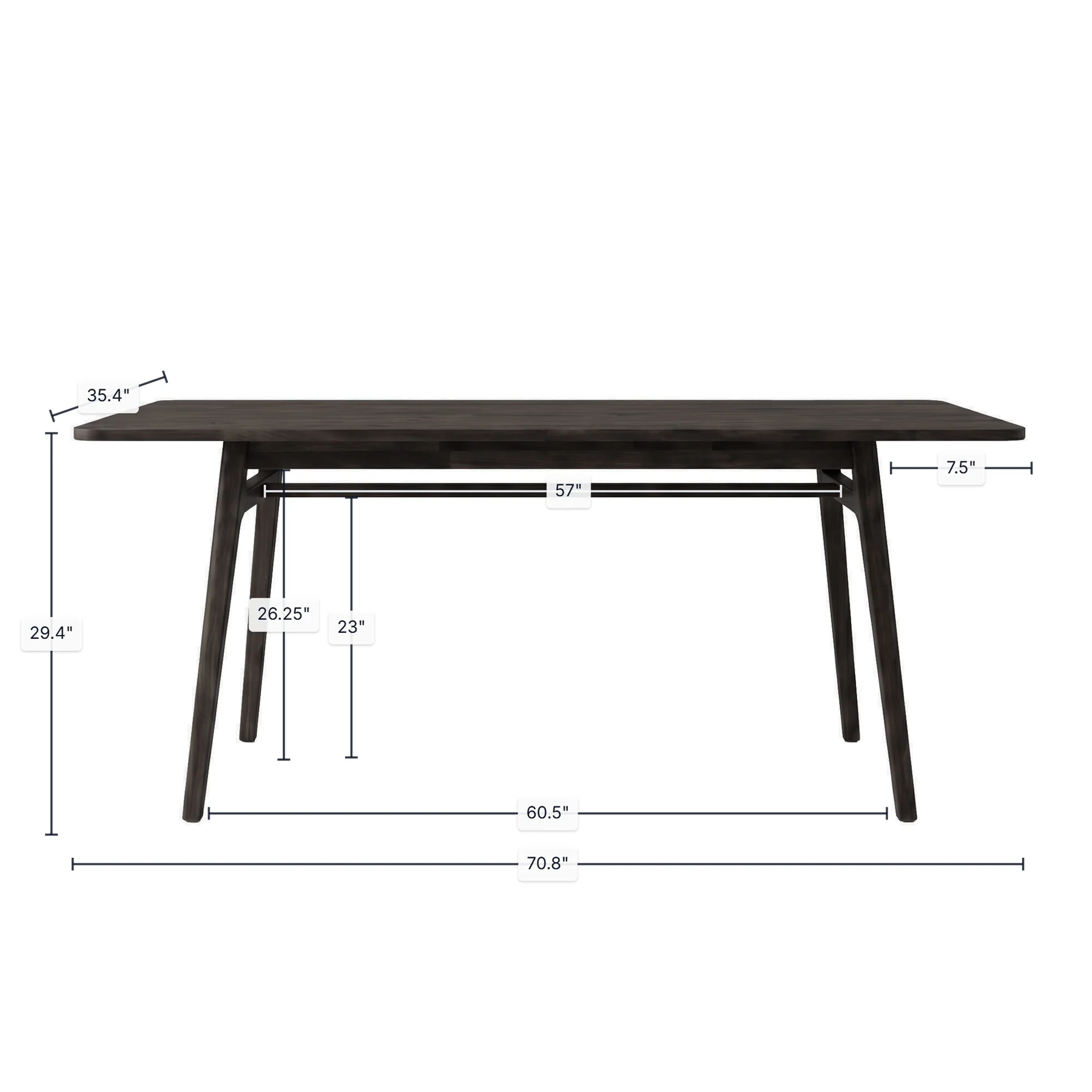 Brunette Dining Table - Antique Black - Image 2