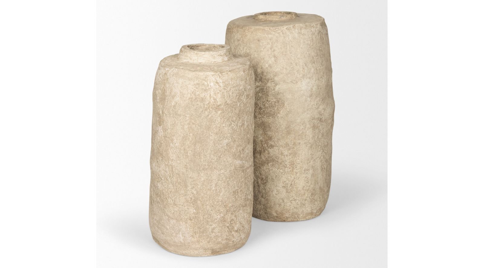 Rama Beige Paper Mache Floor Vase-Large - Image 4