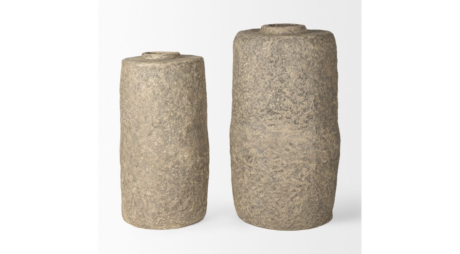 Rama Gray Paper Mache Floor Vase-Large