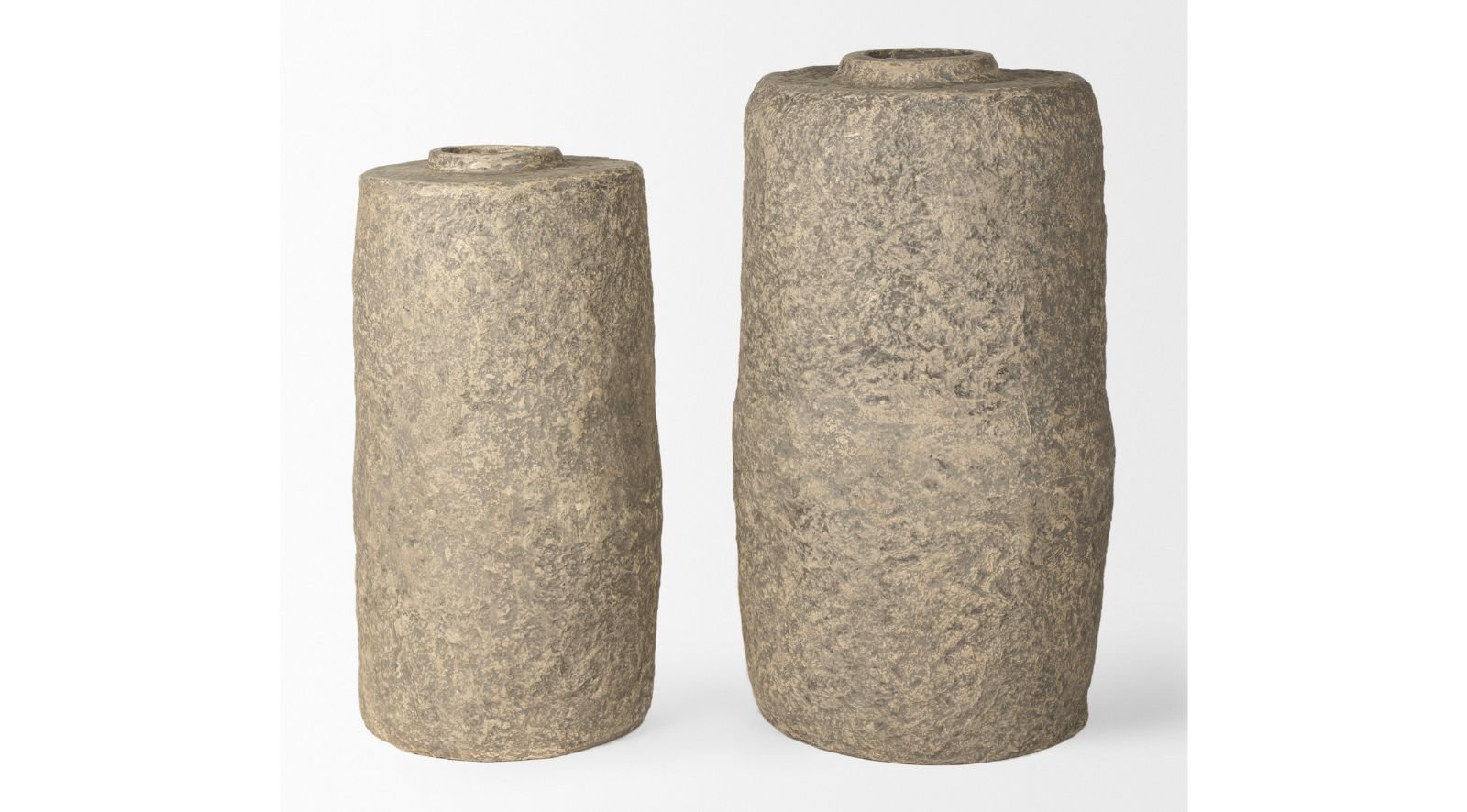 Rama Gray Paper Mache Floor Vase-Small
