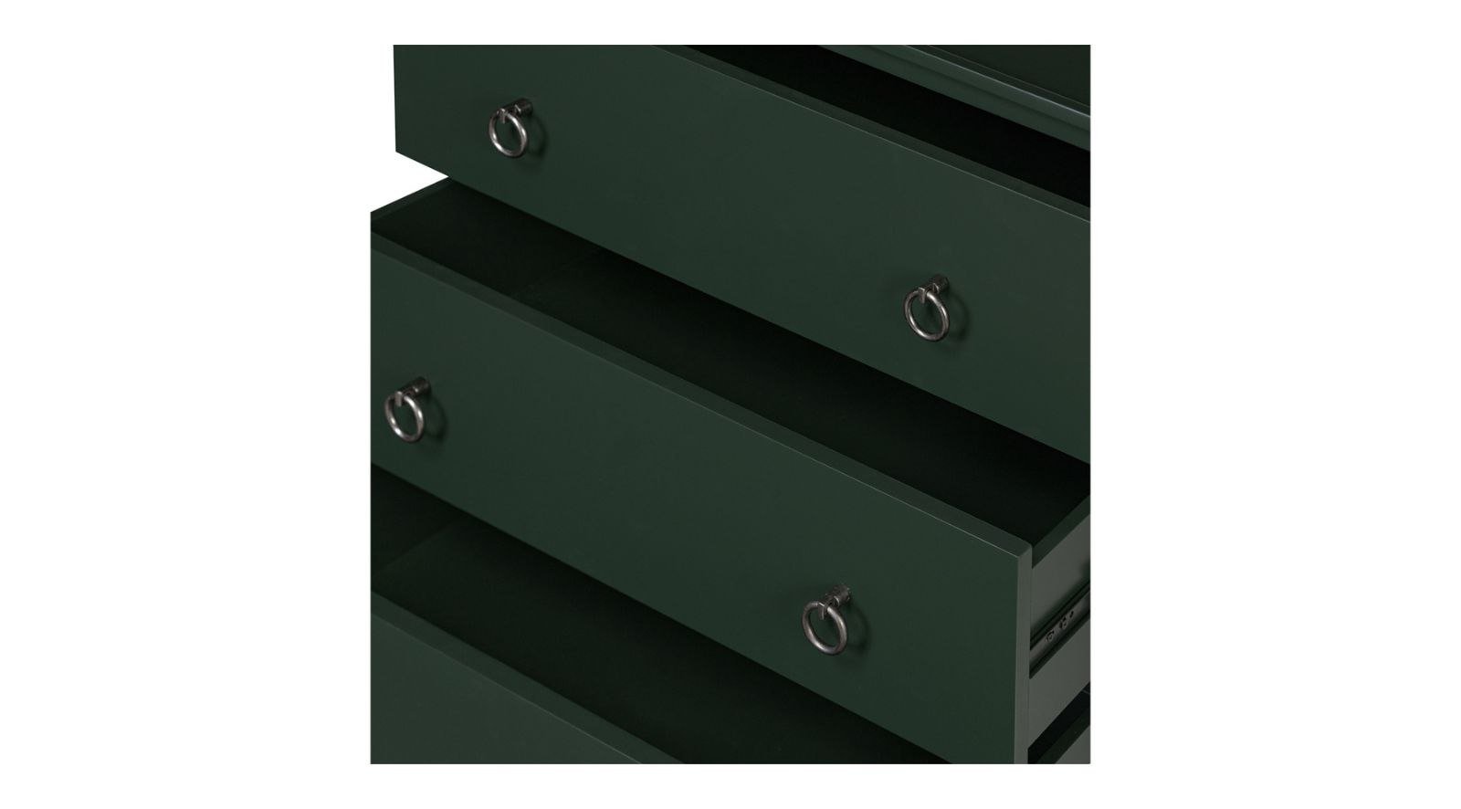 Reagan 3 Drawer Nightstand- Deep Green - Image 7