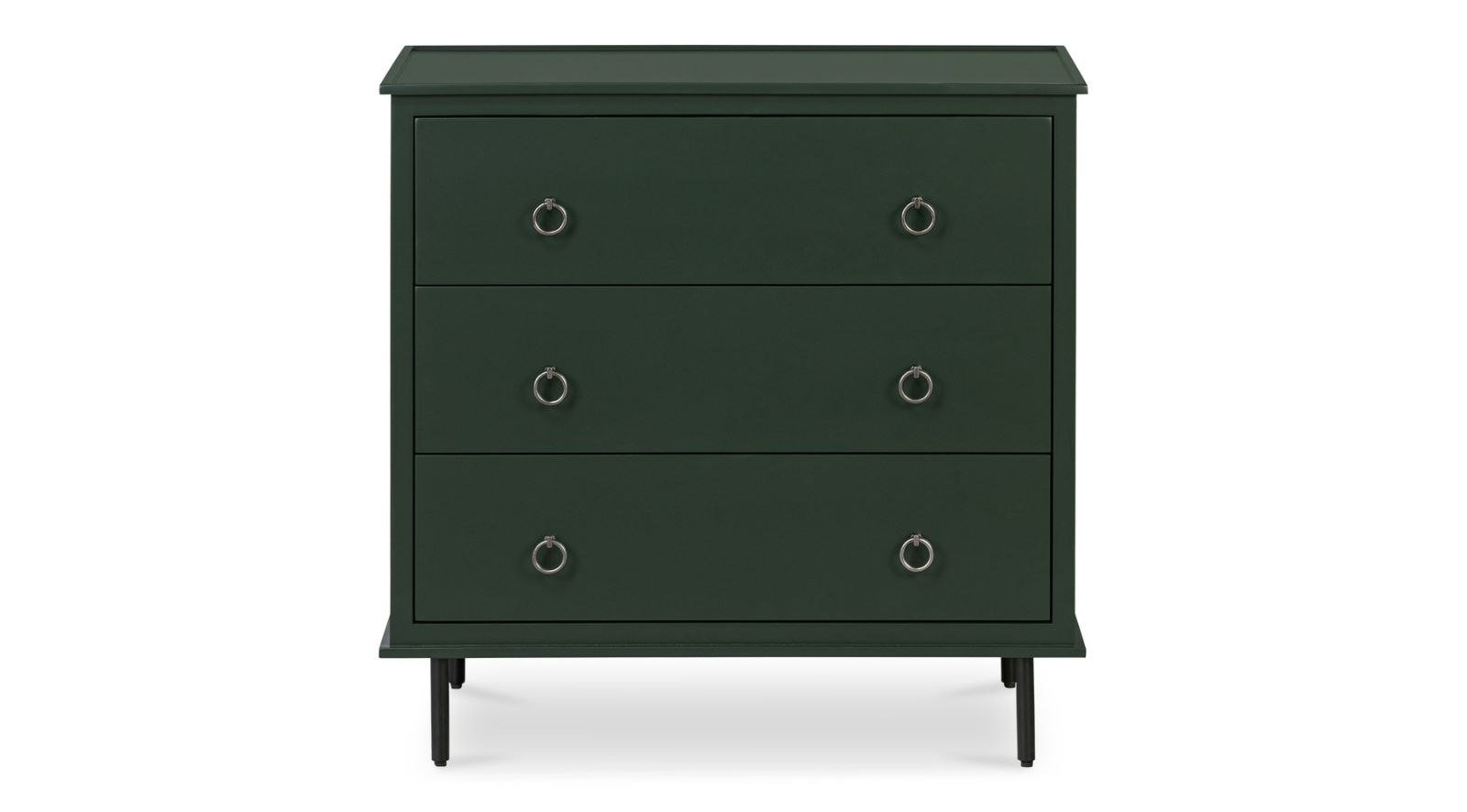 Reagan 3 Drawer Nightstand- Deep Green - Image 2