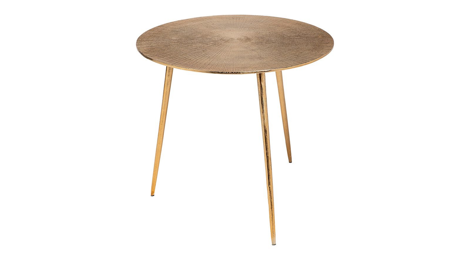 Reva I (Large) 24L x 24W Gold Round Top Cast Aluminum Accent Table