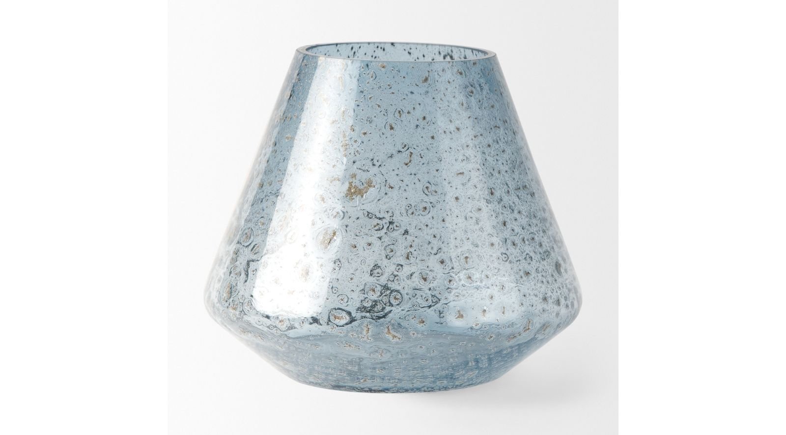 Robyn Blue Glass Vase-Small