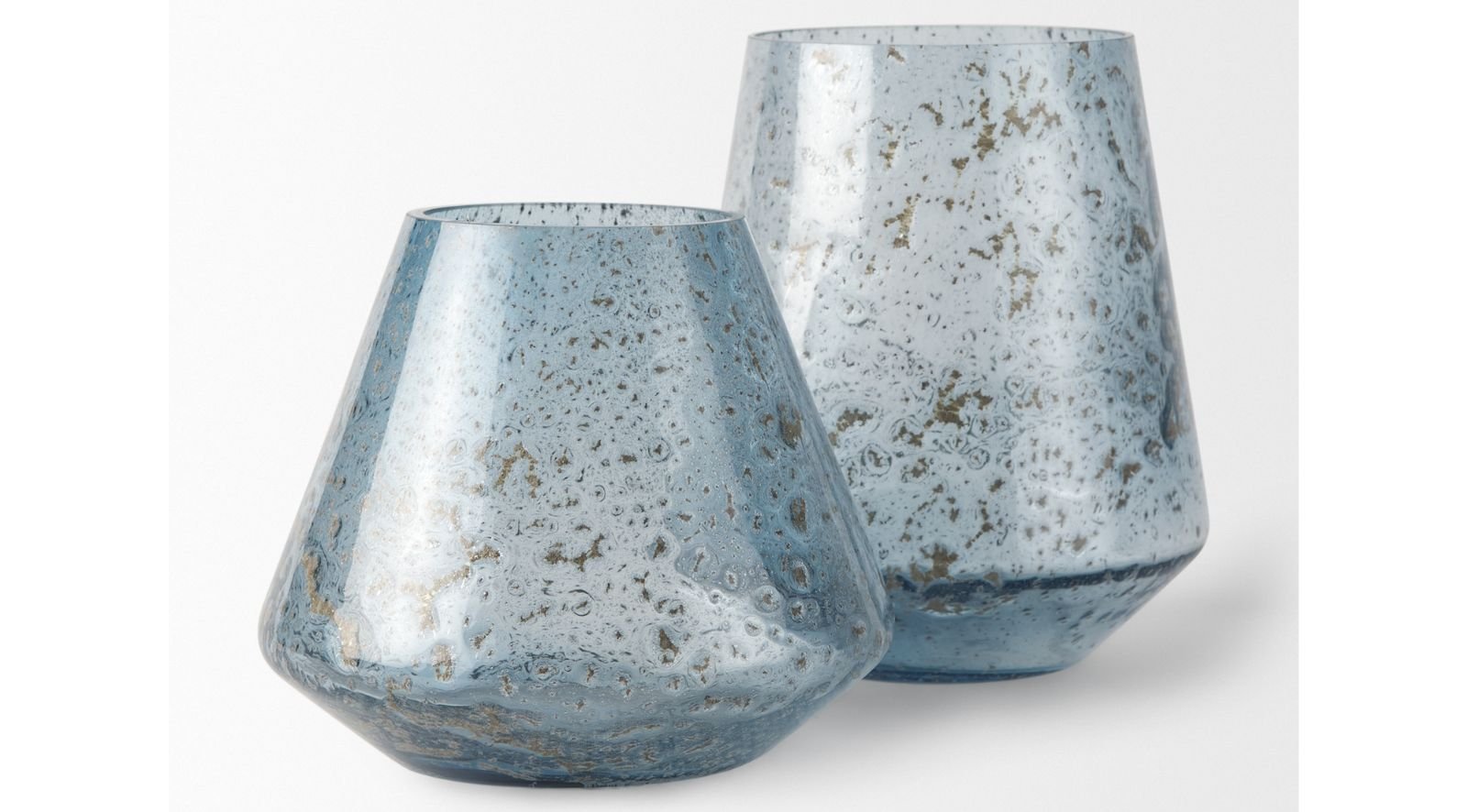 Robyn Blue Glass Vase-Small - Image 5