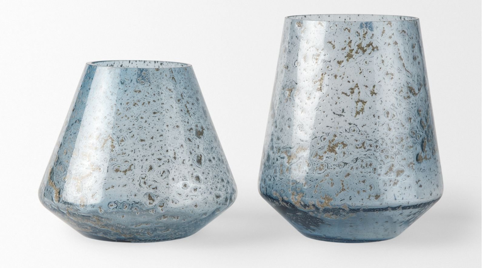 Robyn Blue Glass Vase-Small - Image 4