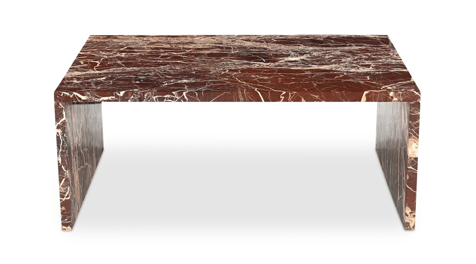 Rosa Coffee Table- Rosso Levanto Marble - Image 2