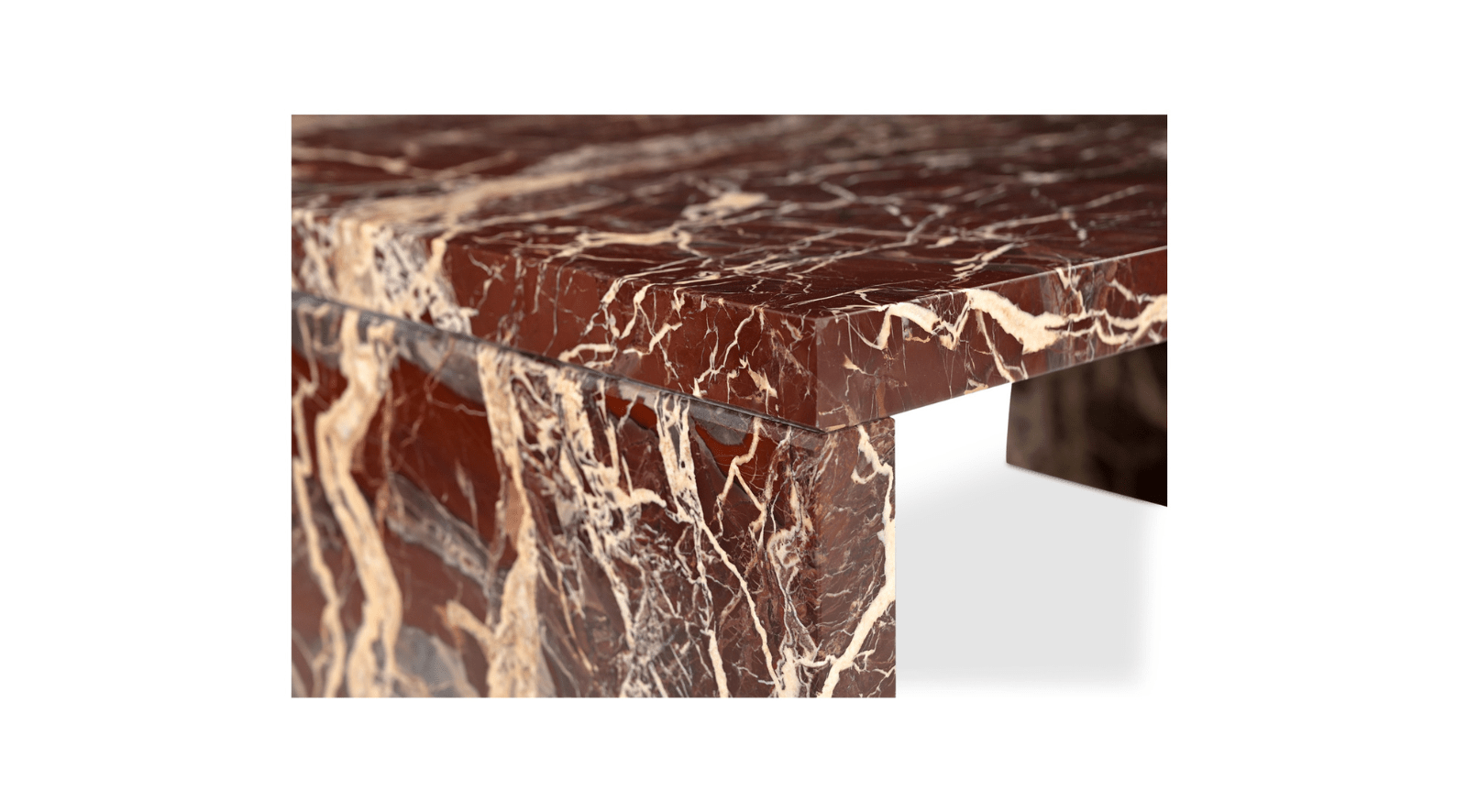 Rosa Coffee Table- Rosso Levanto Marble - Image 8