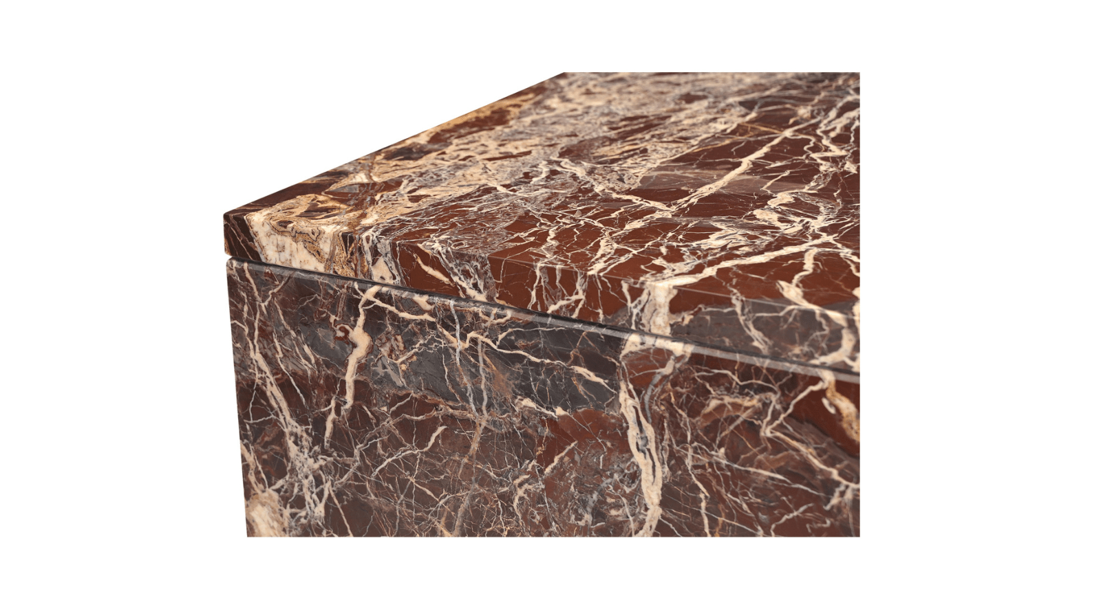 Rosa Coffee Table- Rosso Levanto Marble - Image 7