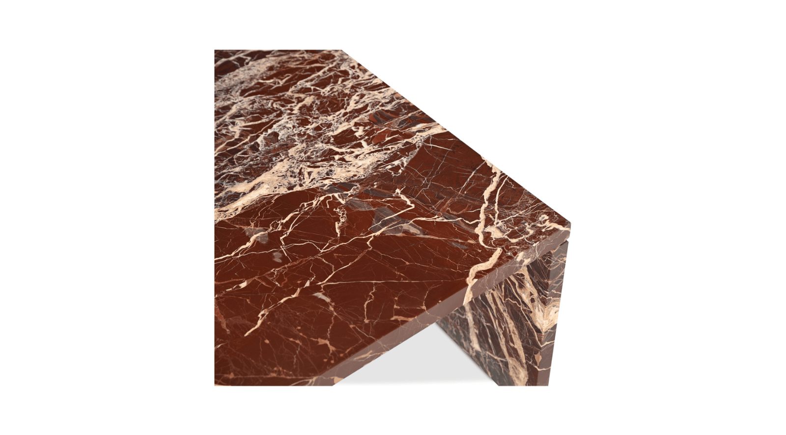 Rosa Coffee Table- Rosso Levanto Marble - Image 6