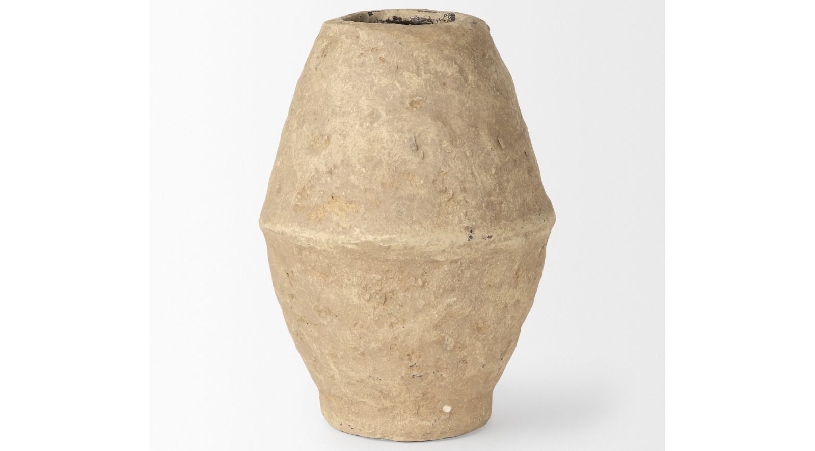Rundal Beige Paper Mache Vase-Large - Image 2