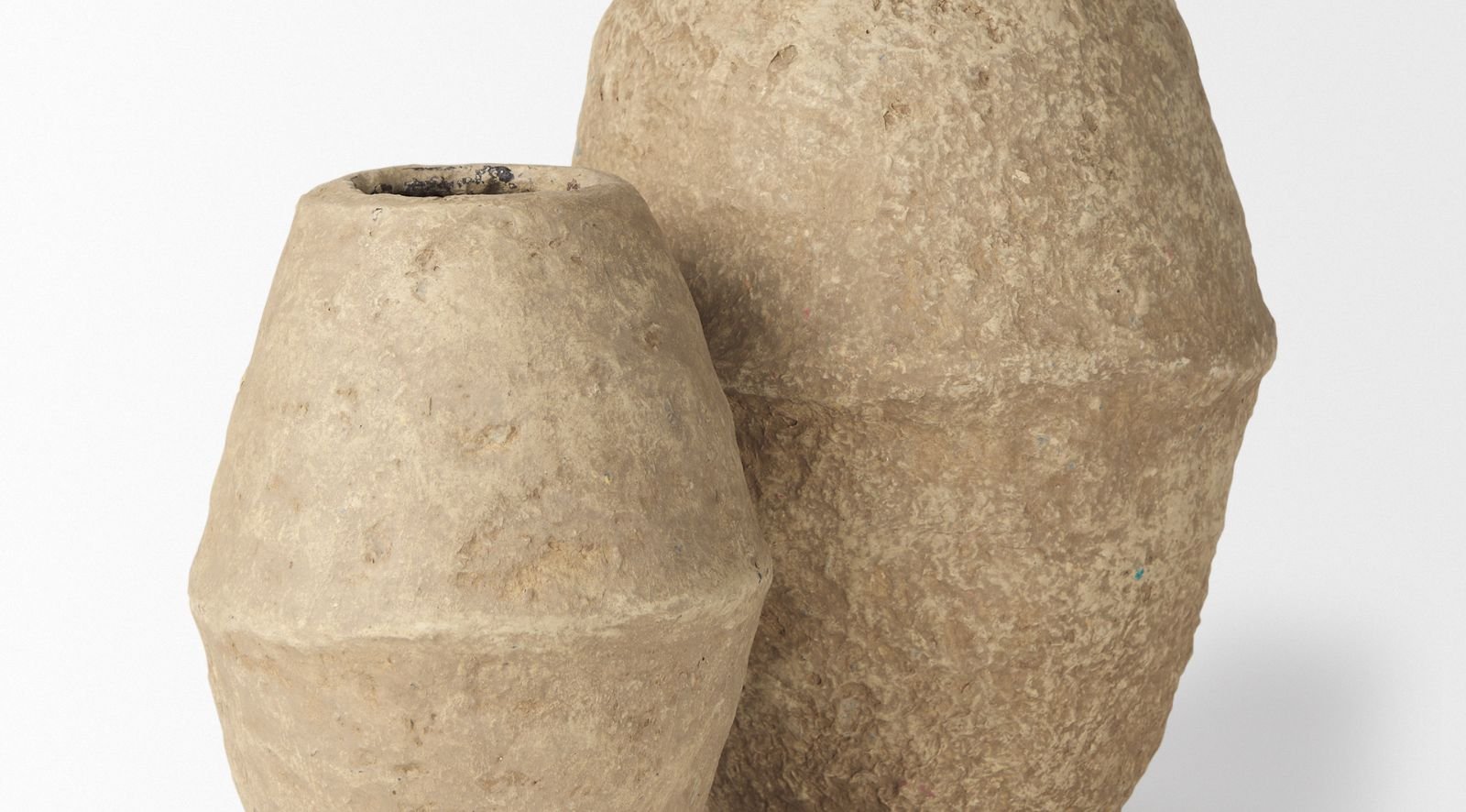 Rundal Beige Paper Mache Vase-Large - Image 9